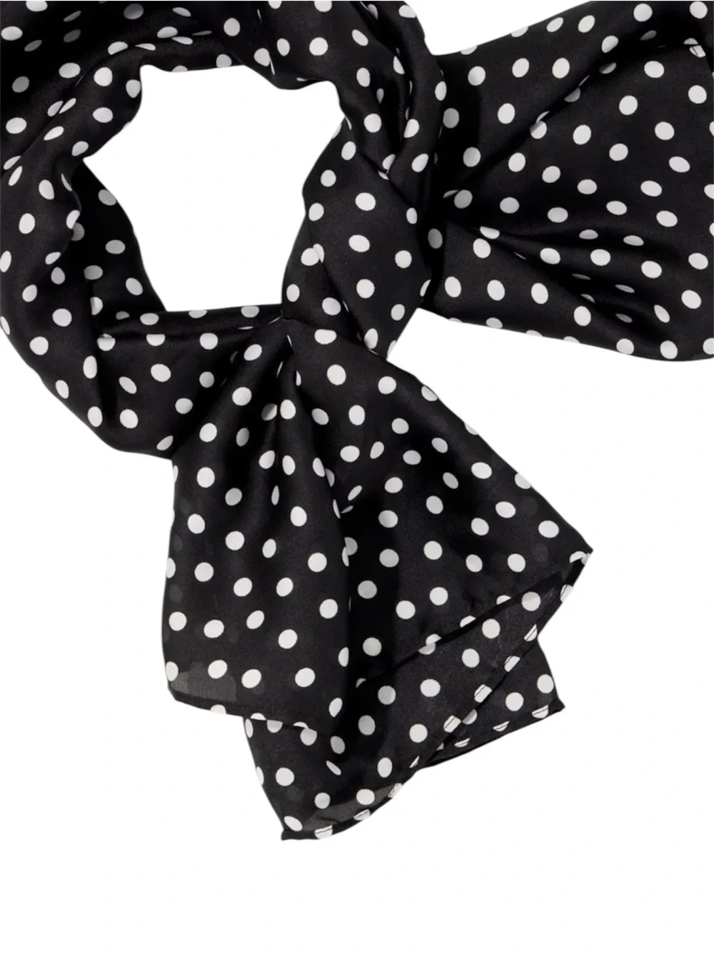 NEW WHBM Dot Print Square Accessory Scarf Millie Black White